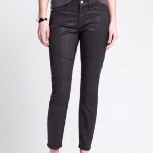 Banana Republic coated skinny moto jeans